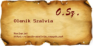 Olenik Szalvia névjegykártya